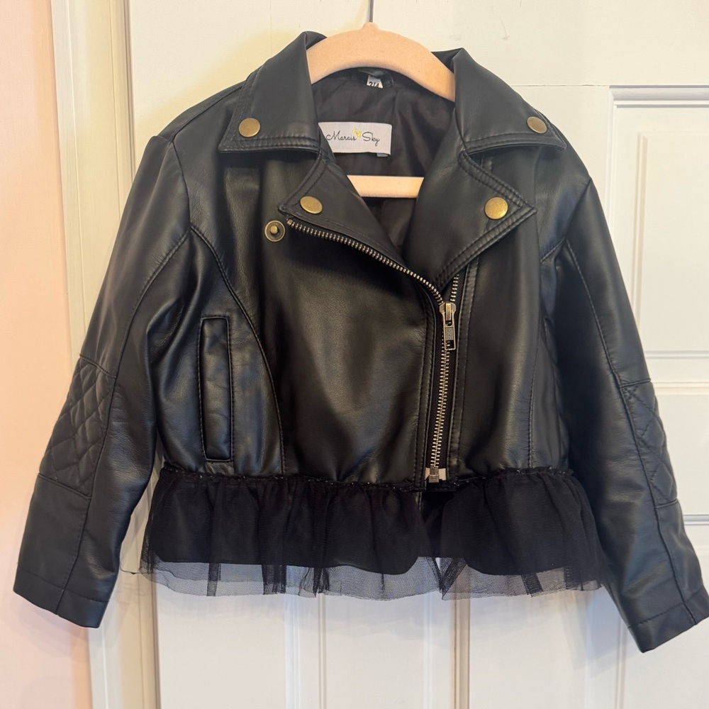 Marais Sky Vegan, Tulle Biker jacket size 3-4T